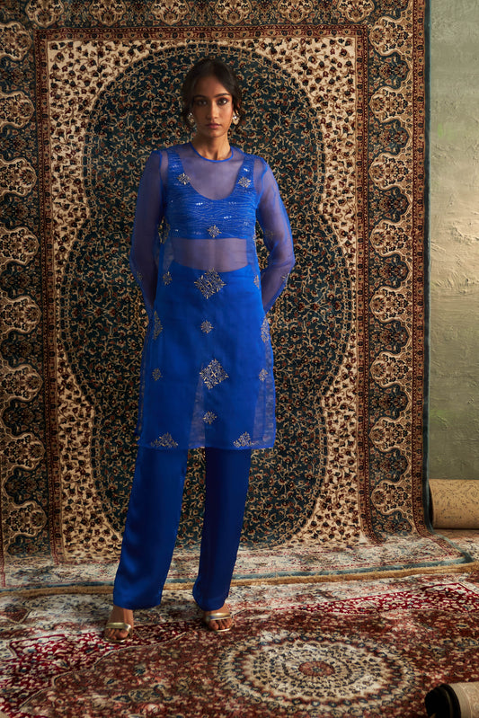 Neel Embroidered Straight Co-Ord Set