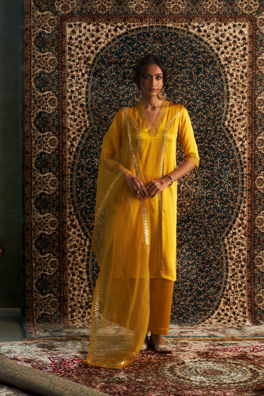 Marigold Embroidered Kurta Set