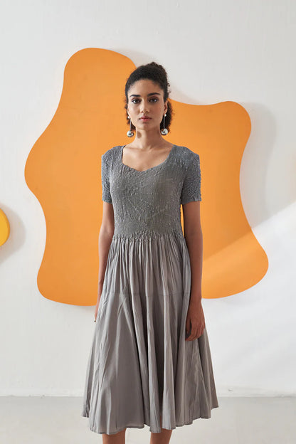 GREY HERNO DRESS