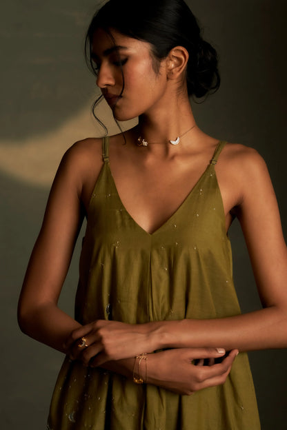 Olive Dusk Chand Sitara Dress