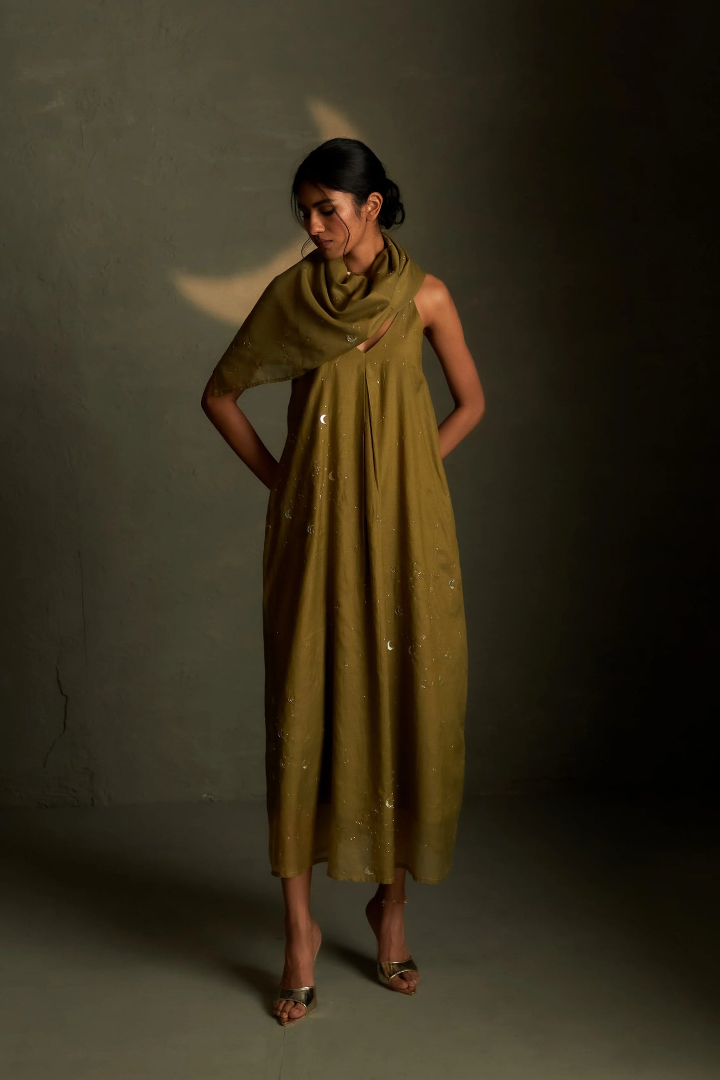 Olive Dusk Chand Sitara Dress