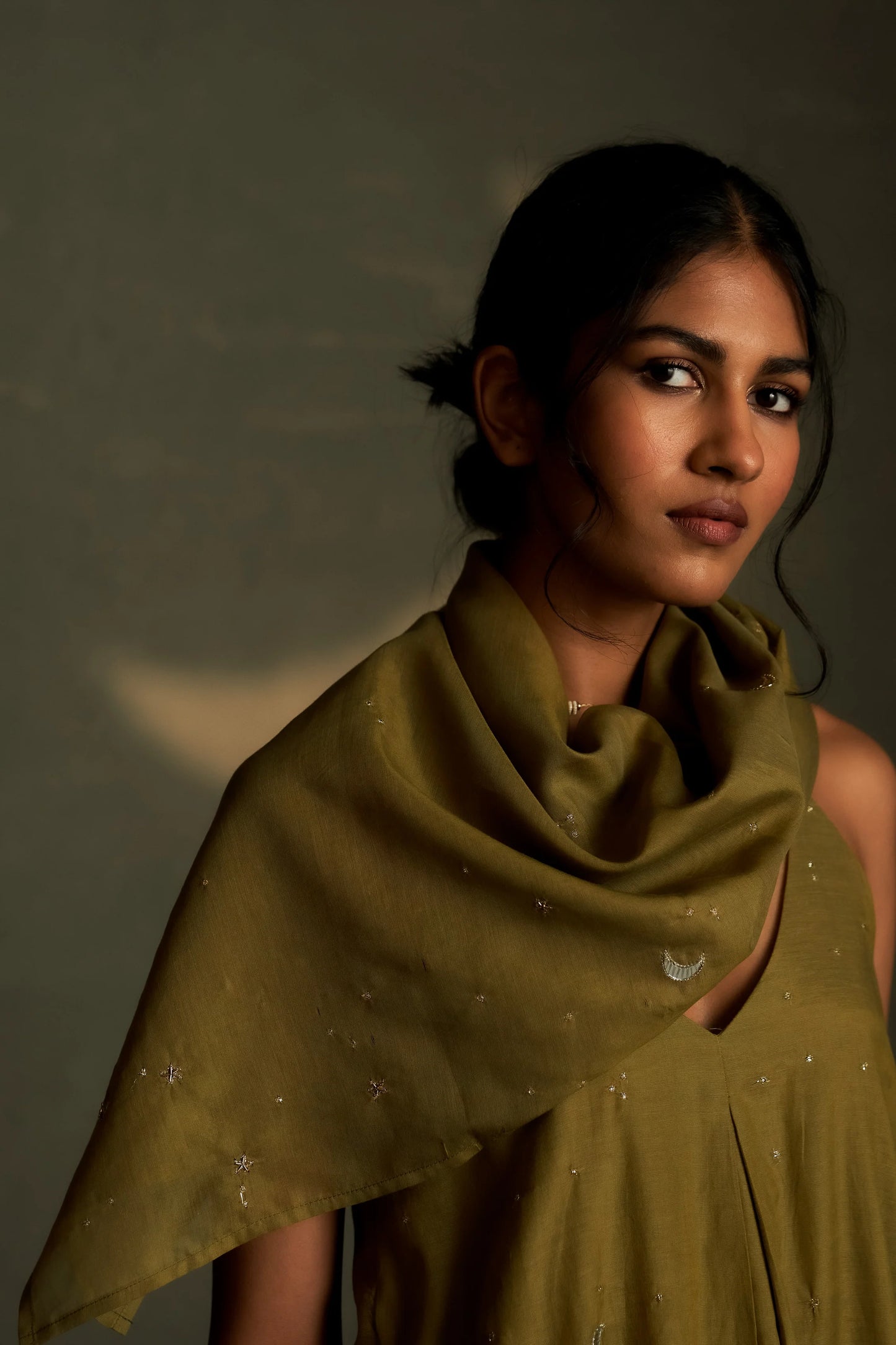 Olive Dusk Chand Sitara Dress