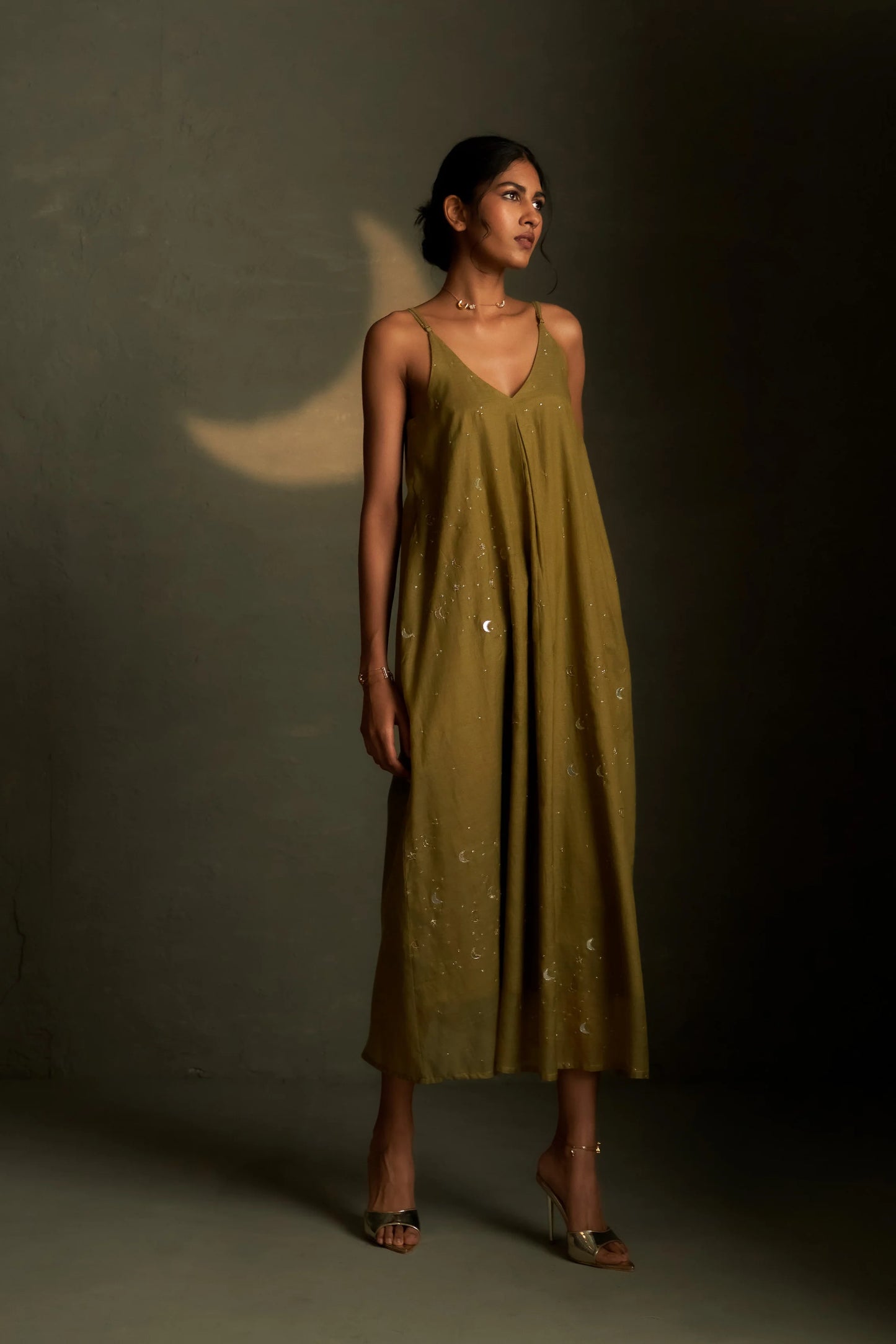 Olive Dusk Chand Sitara Dress