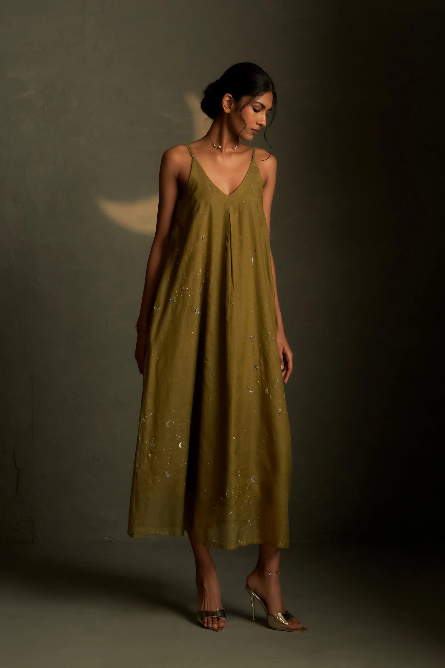 Olive Dusk Chand Sitara Dress