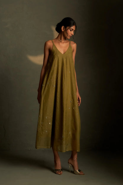 Olive Dusk Chand Sitara Dress