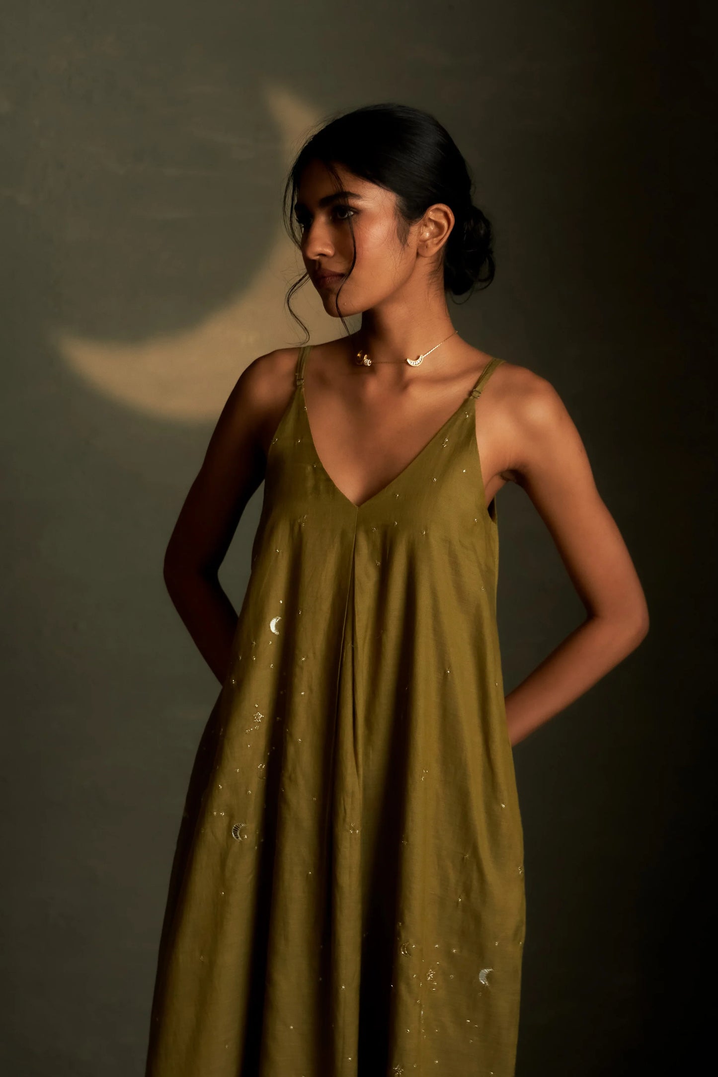 Olive Dusk Chand Sitara Dress