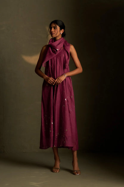 Twilight Magenta Chand Sitara Dress
