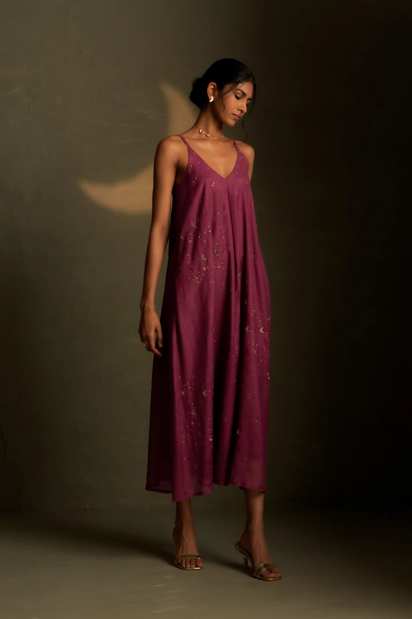 Twilight Magenta Chand Sitara Dress