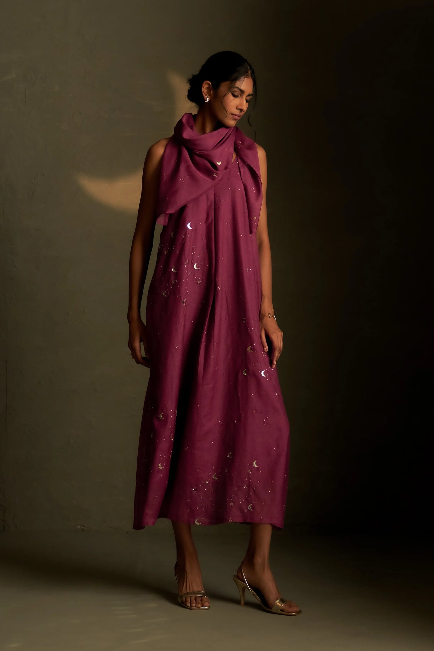 Twilight Magenta Chand Sitara Dress