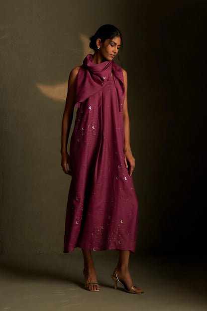 Twilight Magenta Chand Sitara Dress