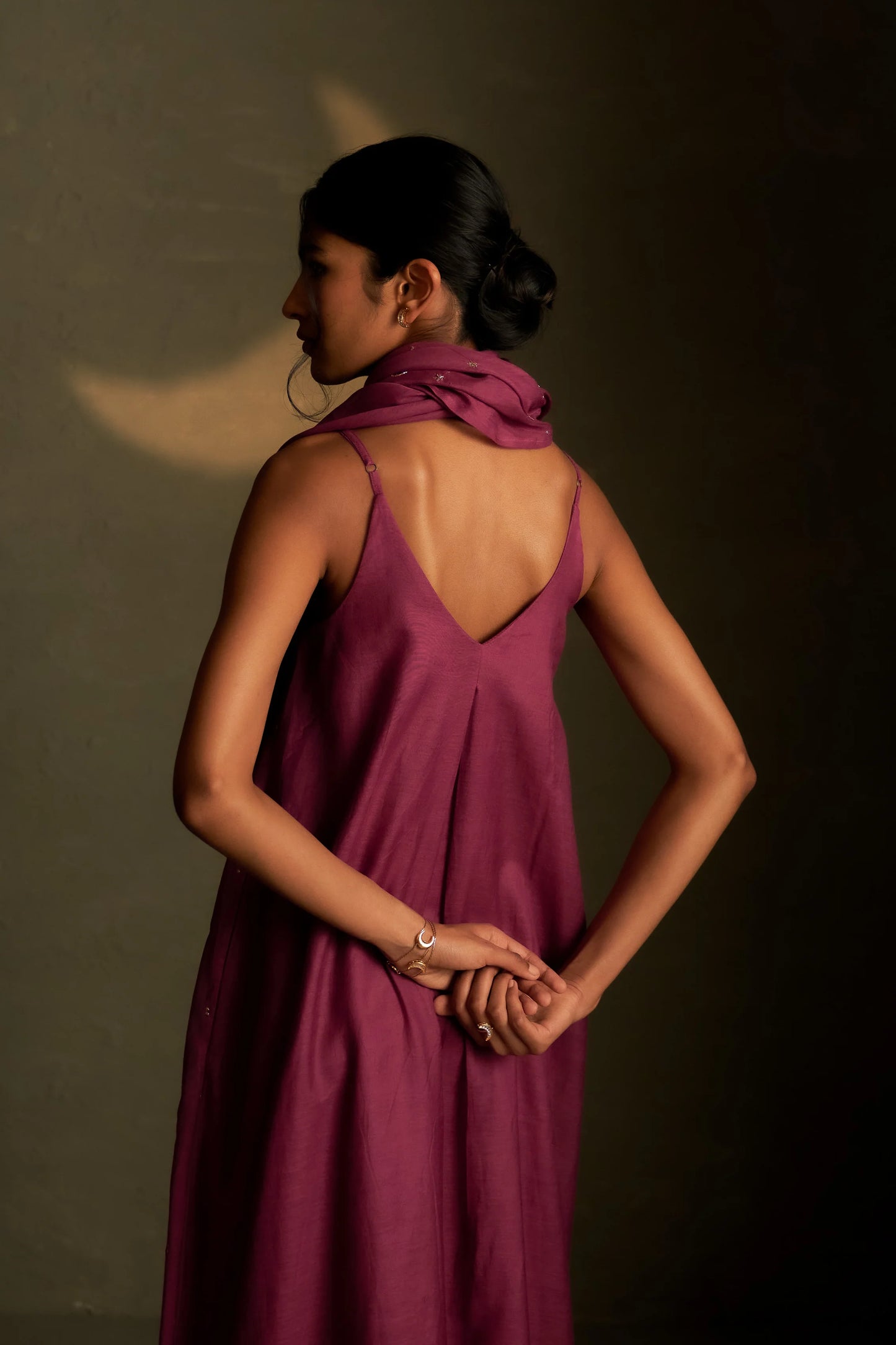Twilight Magenta Chand Sitara Dress