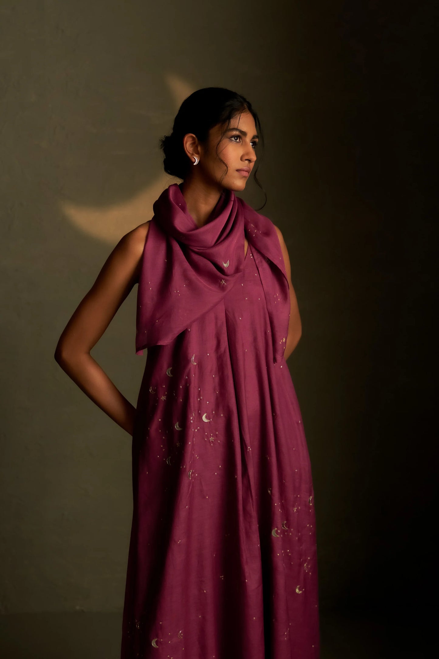 Twilight Magenta Chand Sitara Dress