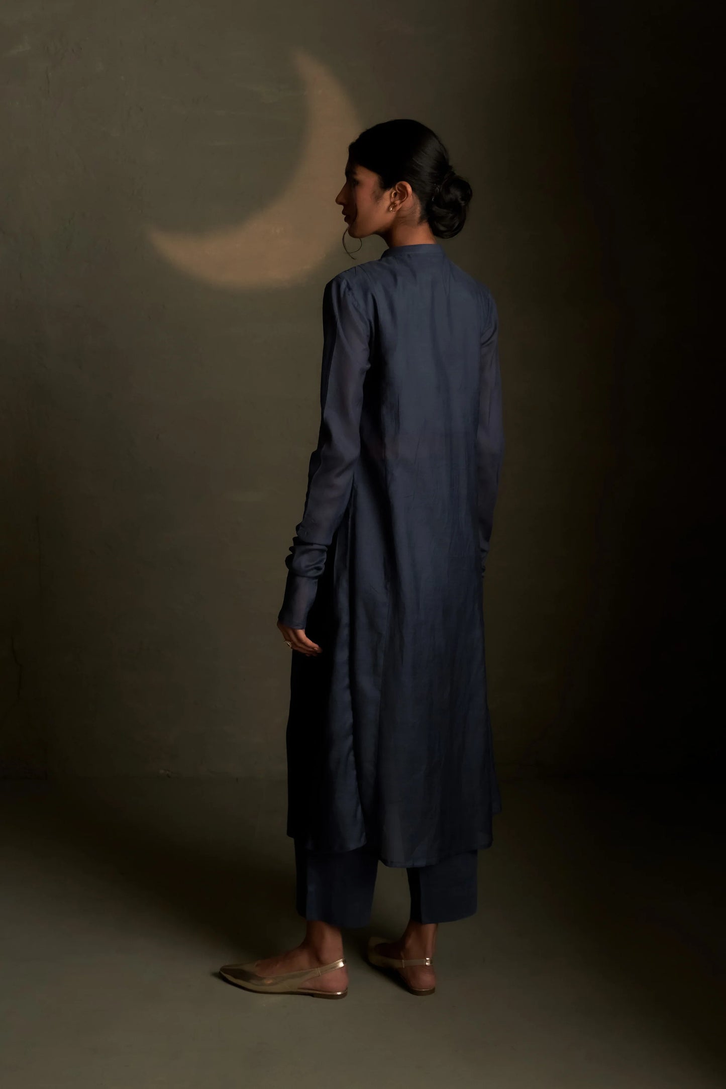 Blue Front Yoke Kurta Set