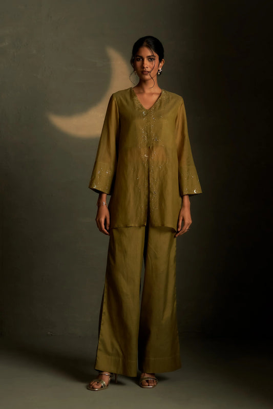 Olive Dusk Chand Sitara Set