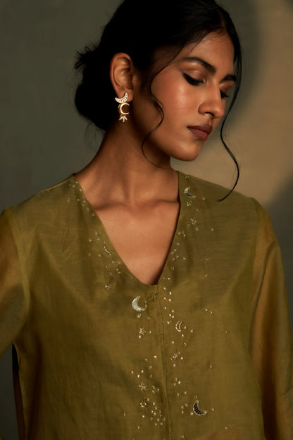 Olive Dusk Chand Sitara Set