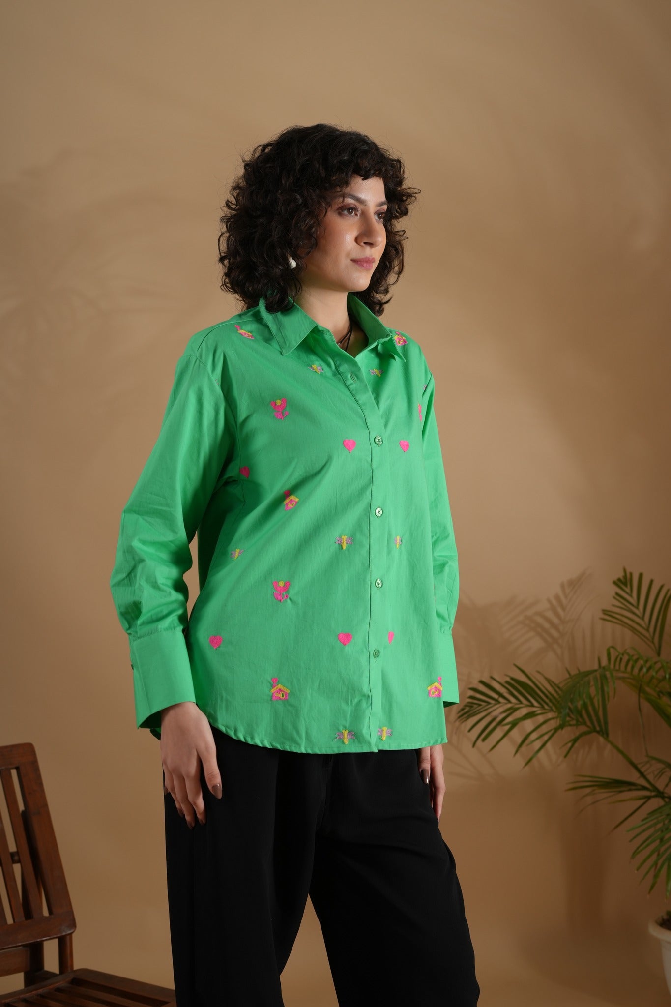 ABSTRACT GREEN SHIRT