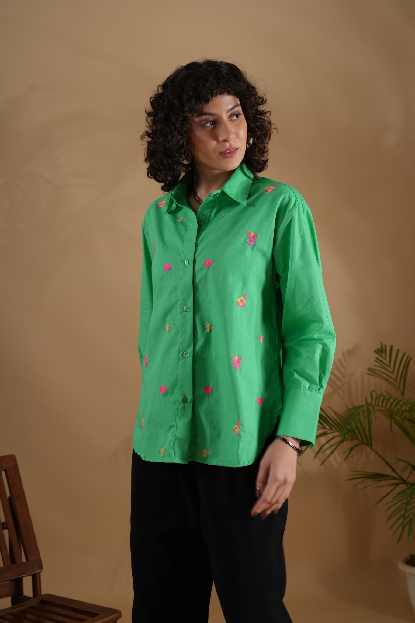 ABSTRACT GREEN SHIRT