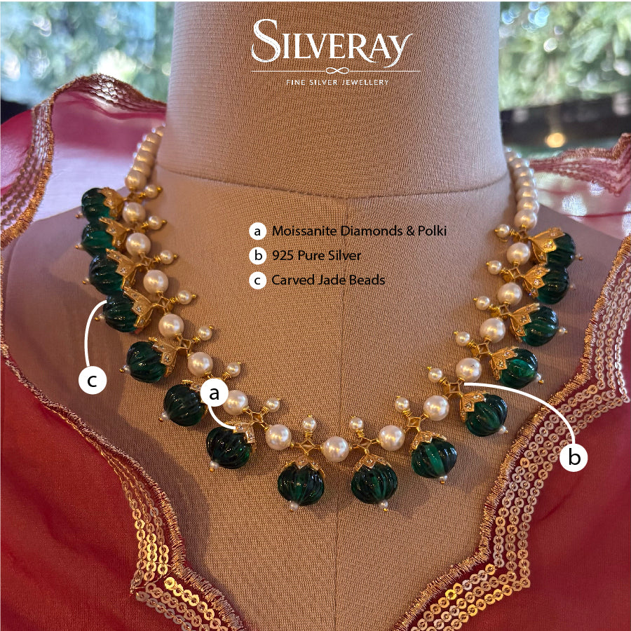 Oas Silver Necklace and earrings set