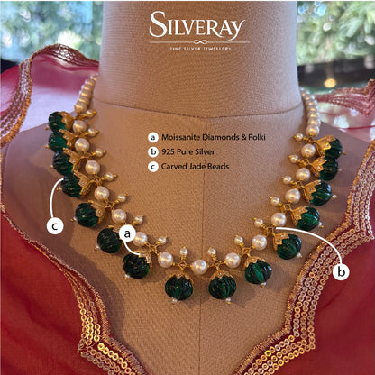 Oas Silver Necklace and earrings set