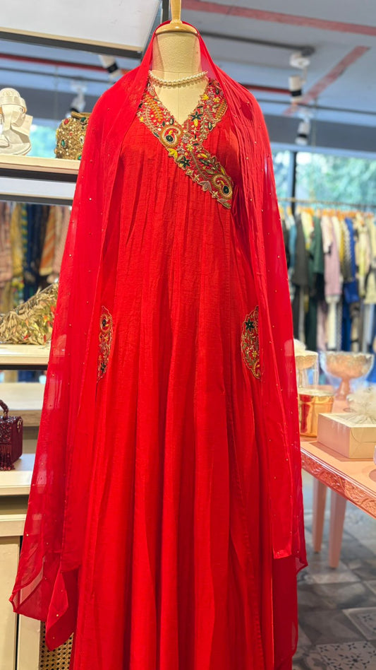 ROYAL SCARLET RED SUIT SET