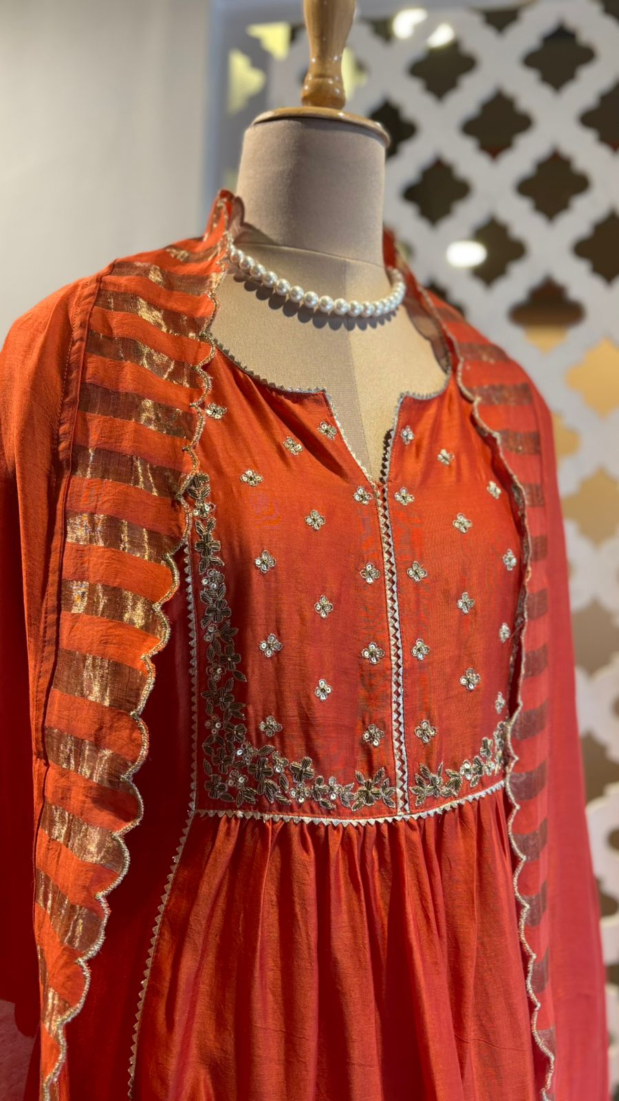 RUST ORANGE ANARKALI