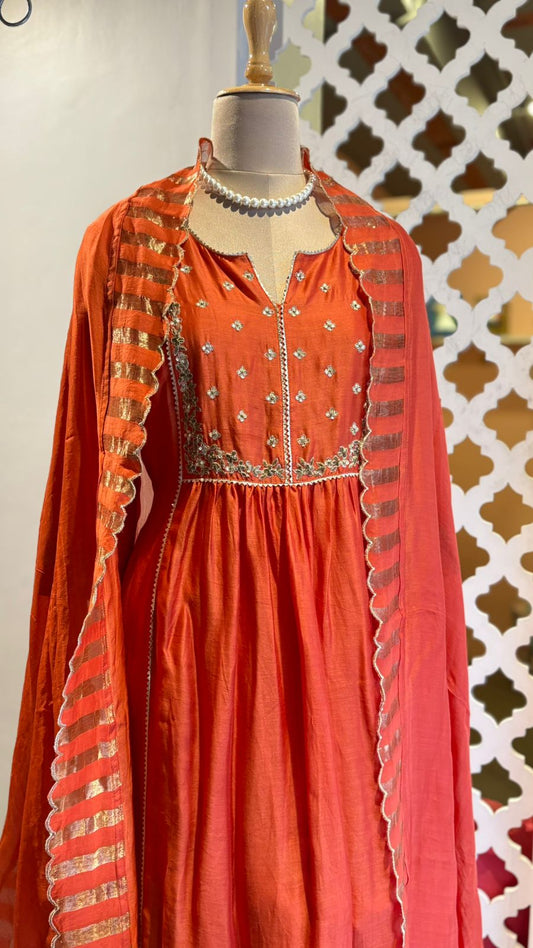 RUST ORANGE ANARKALI