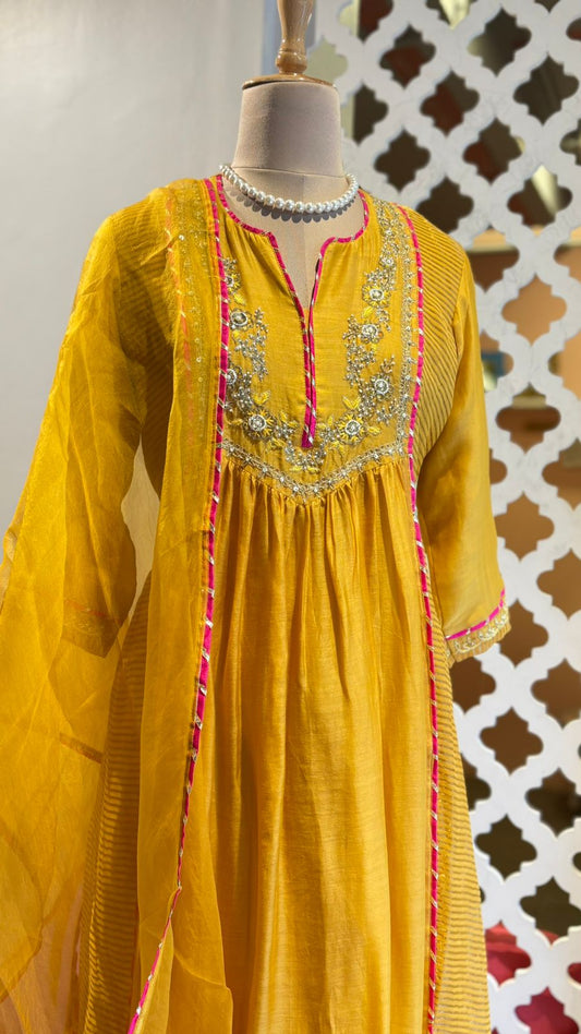 MUSTARD YELLOW ANARKALI