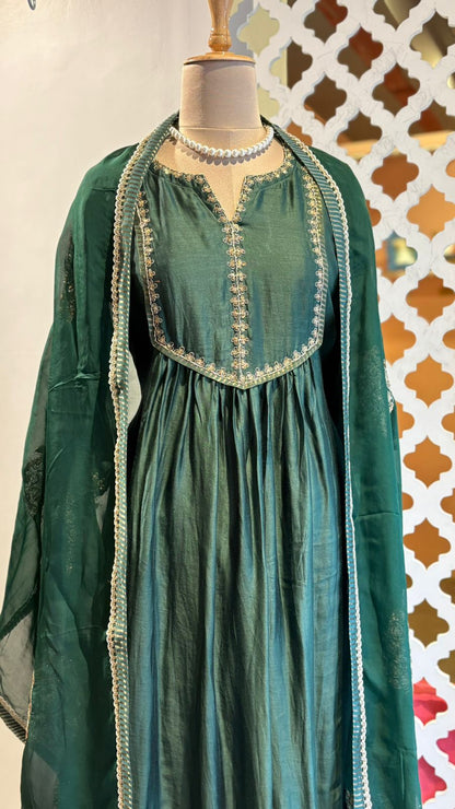 EMERALD GREEN ANARKALI