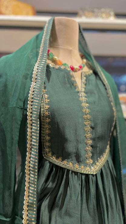 EMERALD GREEN ANARKALI