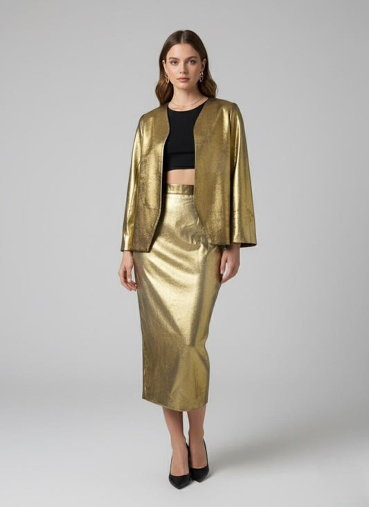 GOLDEN SKIRT SET