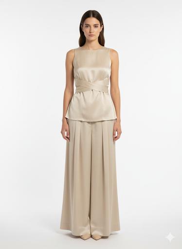 Ivory backless coord set