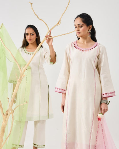 Dil Cut (SS) Straight Suit Set – Pink