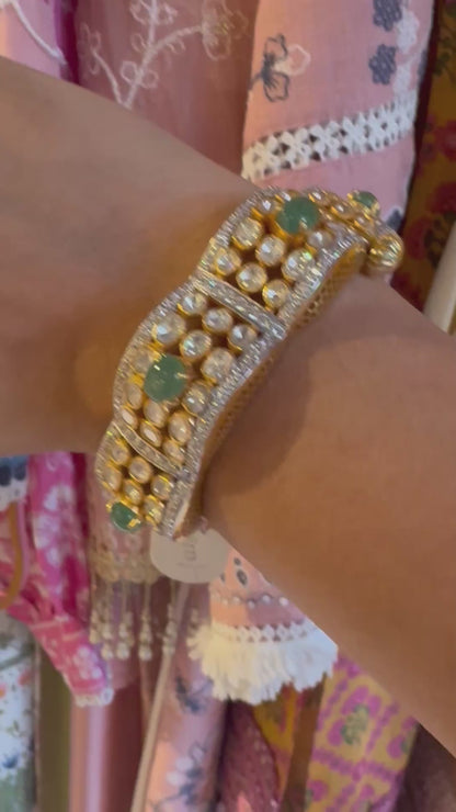 Polki Tejasvi Kada 925 silver ( single )